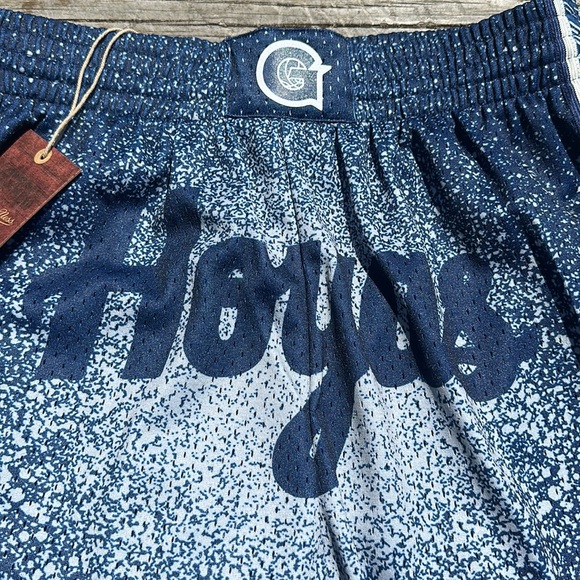 🆕Mitchell & Ness Mens College Vault Blue Georgetown Hoyas Shorts Size Large - Picture 2 of 9
